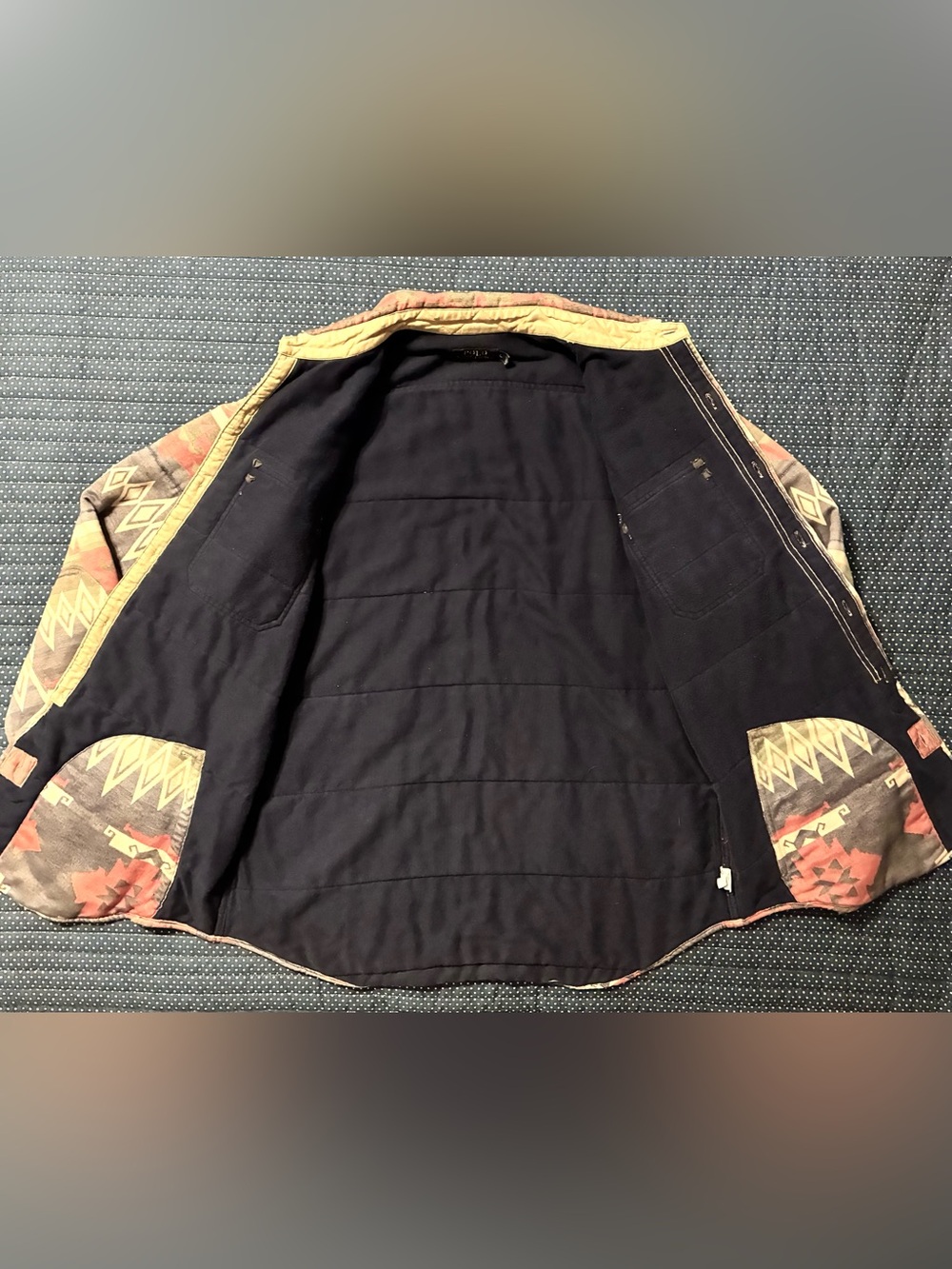 š„š„RAREš„š„POLO RALPH LAUREN LINED QUILTED WESTERN SHIRT/ JACKET- MENāS SIZE LARGE - Picture 12 of 13